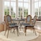 Flash Furniture Lourdes Thonet French Bistro Stack Chair Natural/White PE Rattan and Bamboo Alum Frme, Natural, 4PK 4-SDA-AD642002S-BKWH-NAT-GG - alternate 1